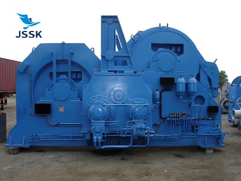 2000KN液壓雙卷筒拖纜機